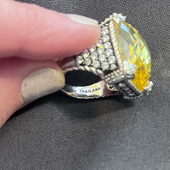 Judith Ripka Yellow stone and CZ Ring; size 6.5 - Picture 6 of 6